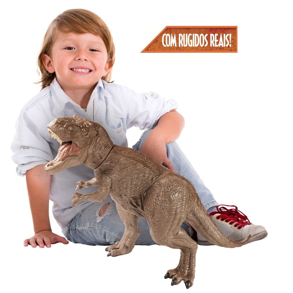 Boneco T-Rex Gigante Articulado com Som Jurassic World - Mimo
